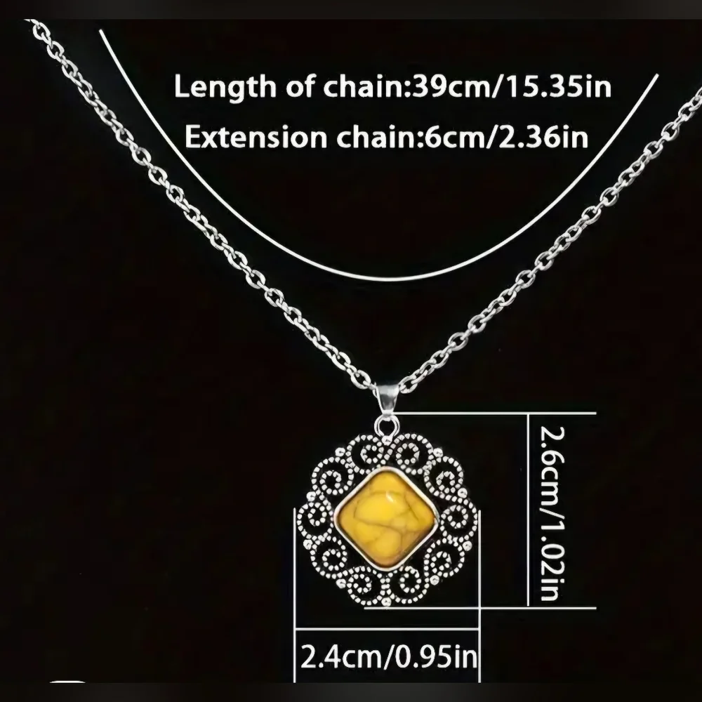 Boho Gypsy Lace Design NECKLACE zinc ALLOY - Picture 2 of 3